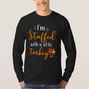 Matching Couple New Mom Dad Thanksgiving Pregnancy T-Shirt