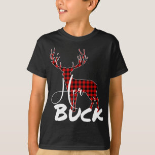Matching Couples Christmas Pajamas Buffalo Plaid H T-Shirt