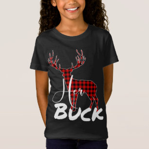 Matching Couples Christmas Pajamas Buffalo Plaid H T-Shirt