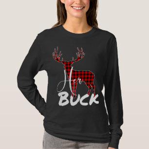 Matching Couples Christmas Pajamas Buffalo Plaid H T-Shirt