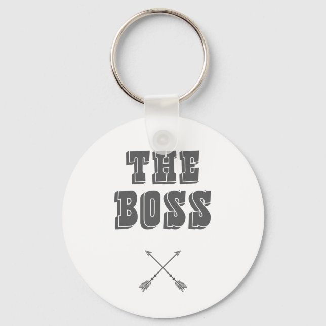 Matching Couples Gift Gift The Boss Gift Keychain (Front)