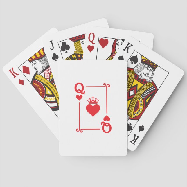 Matching Couples Halloween Costume Queen of Hearts Poker Cards (Back)