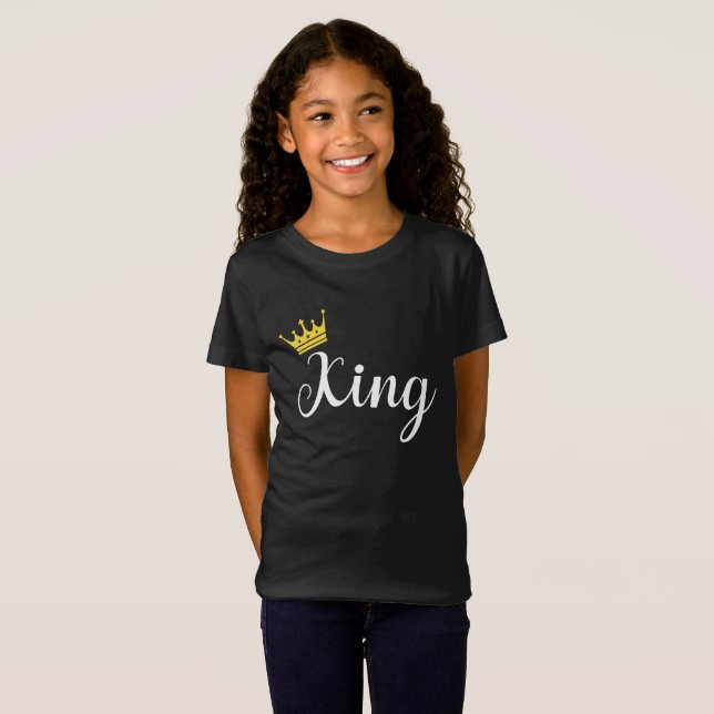 Matching Couples Outfits King and Queen Gift T-Shirt (Front Full)