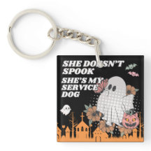 Matching Doesn't Spook Ghost & Pumpkin Service Dog