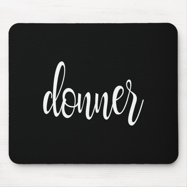 Matching Donner Christmas Text Only Brown Green Re Mouse Pad (Front)