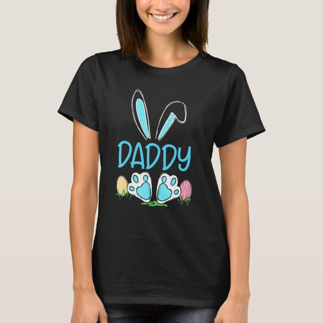 Matching Egg Hunter Cute Bunny Ears Easter Daddy M T-Shirt (Front)