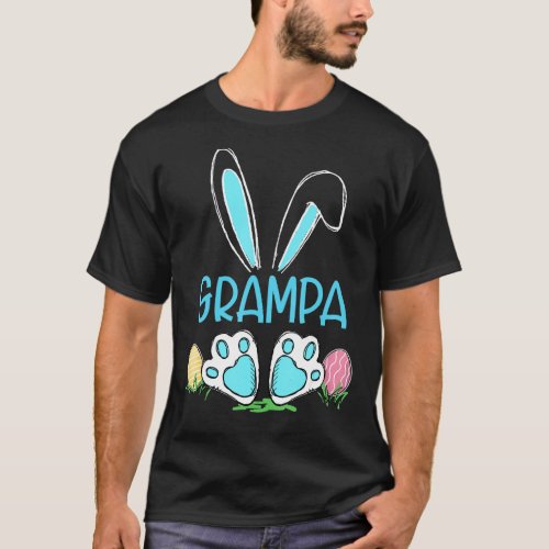 Matching Egg Hunter Cute Bunny Ears Easter Grampa  T_Shirt