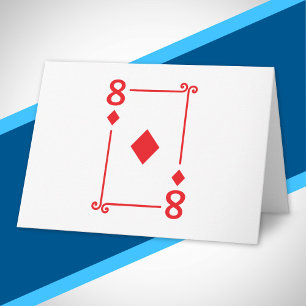 Matching Eight Diamonds Suit Playing Cards 8