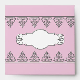 Matching Envelope Classic Baroque Swirl Circle
