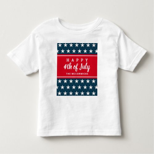 Matching Family 4th of July Red White Blue Name Toddler T_shirt