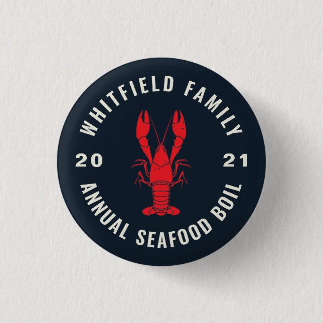 Matching Family 4th of July Seafood Boil Custom Button (Front)