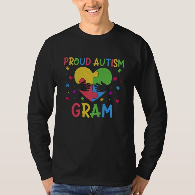 Matching Family Autism Awareness Month Proud Autis T-Shirt (Front)