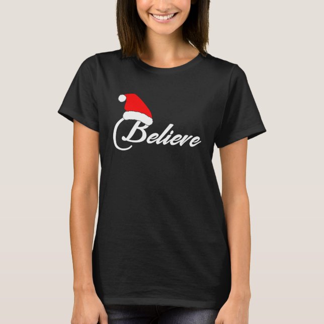 Matching Family Believe Christmas Pyjamas PJ Chris T-Shirt (Front)