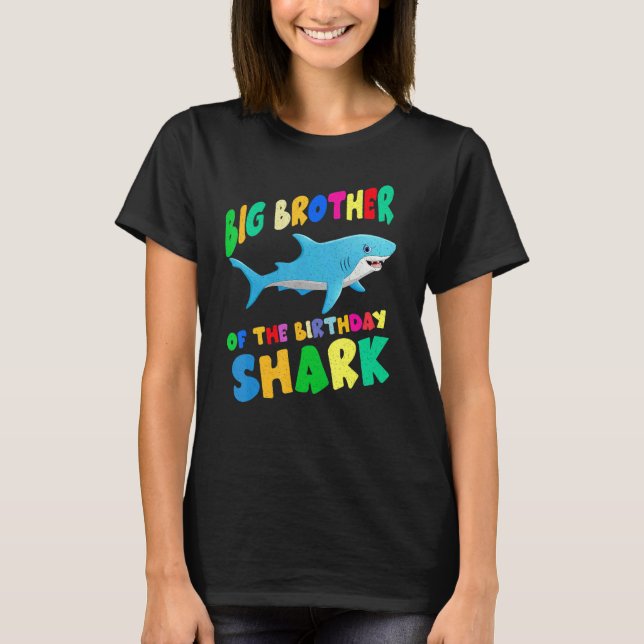 Matching Family Big Brother Of The Shark Birthday T-Shirt (Front)