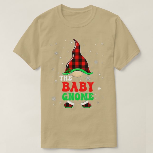Matching Family Buffalo Plaid The Baby Gnome Chris T-Shirt (Design Front)