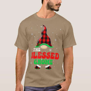 Matching Family Buffalo Plaid The Blessed Gnome Ch T-Shirt