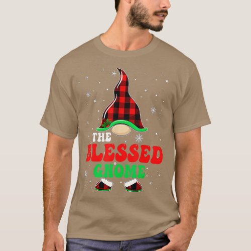 Matching Family Buffalo Plaid The Blessed Gnome Ch T_Shirt