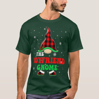 Matching Family Buffalo Plaid The Boyfriend Gnome T-Shirt