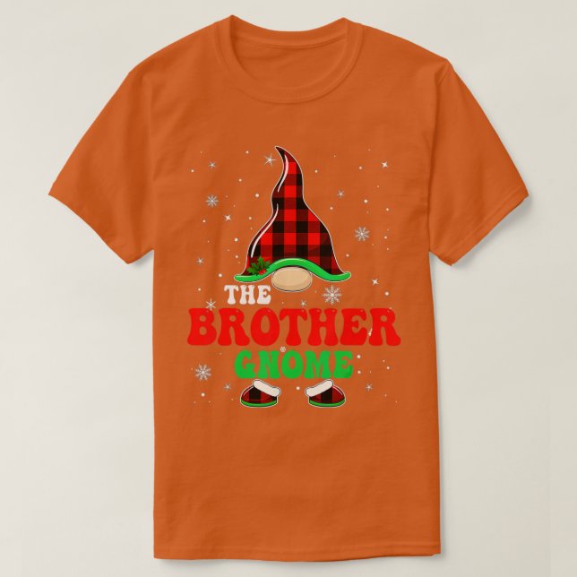 Matching Family Buffalo Plaid The Brother Gnome Ch T-Shirt (Design Front)