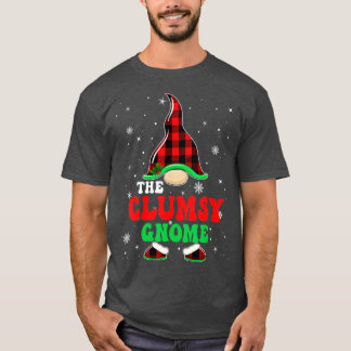 Matching Family Buffalo Plaid The Clumsy Gnome Chr T-Shirt