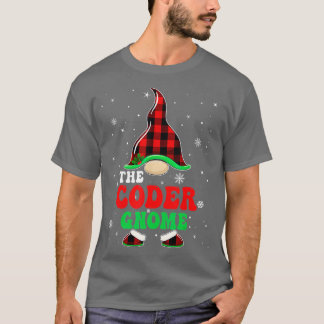Matching Family Buffalo Plaid The Coder Gnome Chri T-Shirt