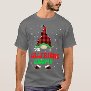 Matching Family Buffalo Plaid The Girlfriend Gnome T-Shirt