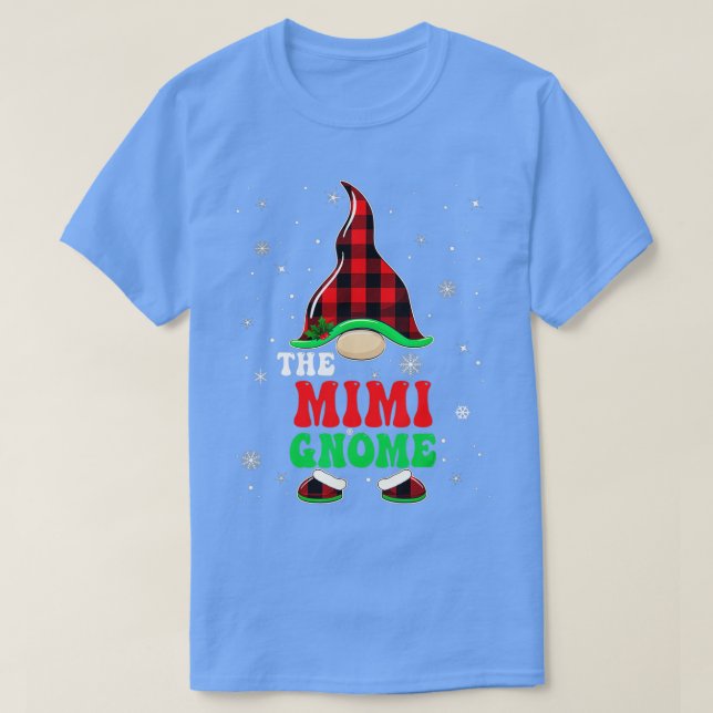 Matching Family Buffalo Plaid The Mimi Gnome Chris T-Shirt (Design Front)