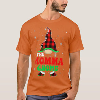 Matching Family Buffalo Plaid The Momma Gnome Chri T-Shirt