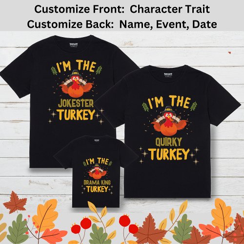 Matching Family Character Trait Name Thanksgiving T_Shirt