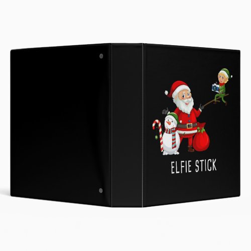 Matching Family Christmas 2022  Santa Elfie Stick 3 Ring Binder