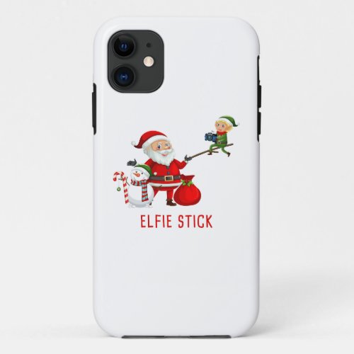 Matching Family Christmas 2022  Santa Elfie Stick iPhone 11 Case