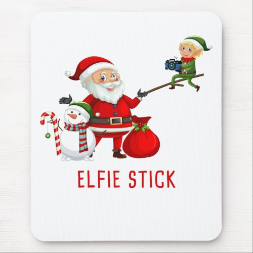 Matching Family Christmas 2022  Santa Elfie Stick Mouse Pad