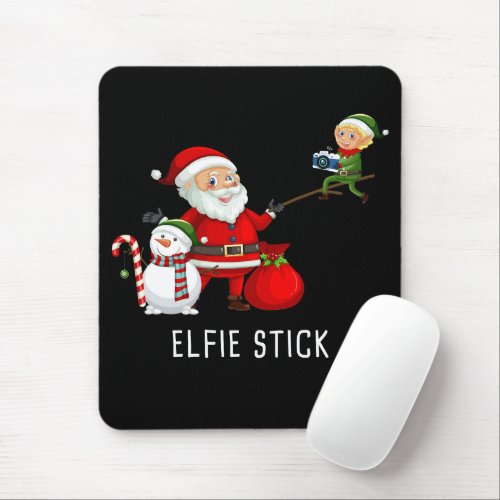 Matching Family Christmas 2022  Santa Elfie Stick Mouse Pad