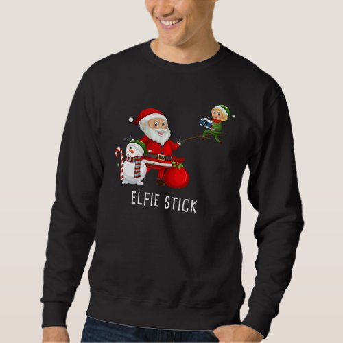 Matching Family Christmas 2022  Santa Elfie Stick Sweatshirt