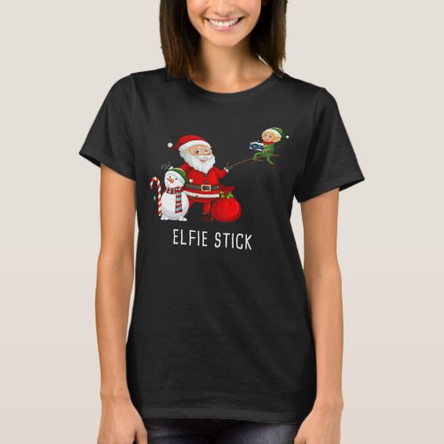 Matching Family Christmas 2022  Santa Elfie Stick T_Shirt