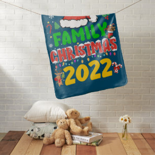 Matching Family Christmas 2022 Team Santa Elf Squa Baby Blanket