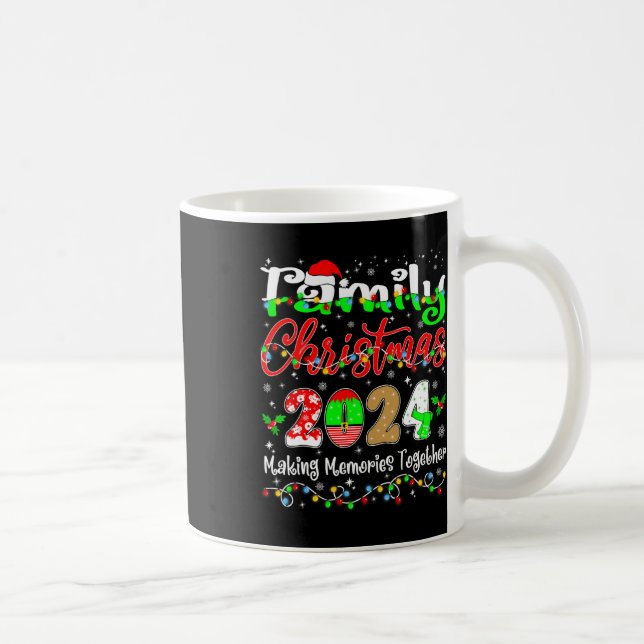 Matching Family Christmas 2024 Santa Hat Lights Xm Coffee Mug (Right)