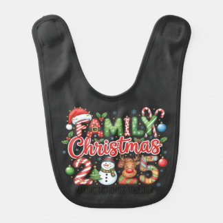 Matching Family Christmas 2025 Baby Bib