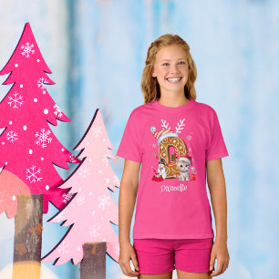 Matching Family Christmas Gingerbread Letter D   T-Shirt