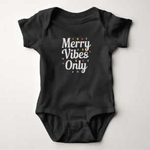 Matching Family Christmas Merry Vibes Only Lights Baby Bodysuit