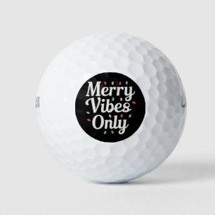 Matching Family Christmas Merry Vibes Only Lights Golf Balls
