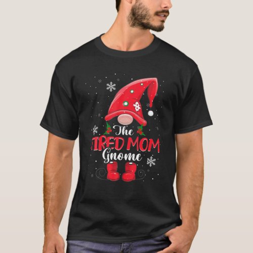 Matching Family Christmas Pajamas Gnomes Mom Xmas T_Shirt