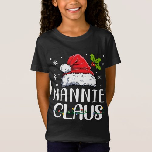Matching Family Christmas Pajamas Xmas Lights Nann T_Shirt