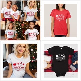 Matching Family Christmas Personalized T-Shirts