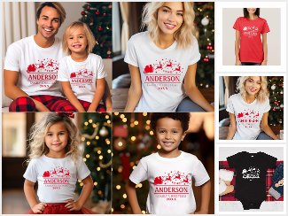 Matching Family Christmas Personalized T-Shirts