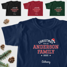 Matching Family Christmas | Retro Varsity Red Navy