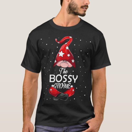 Matching family Christmas s Funny Gift Bossy Gnome T_Shirt