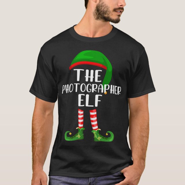 Matching Family Christmas The Photographer Elf T-Shirt (Front)