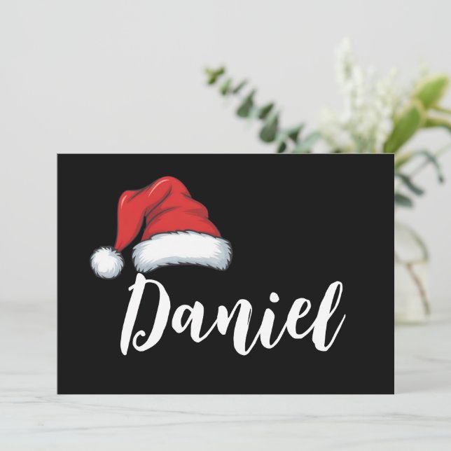 Matching Family Christmas Xmas Personalized Name  Holiday Card (Standing Front)
