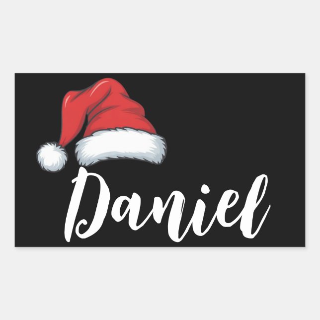Matching Family Christmas Xmas Personalized Name  Rectangular Sticker (Front)
